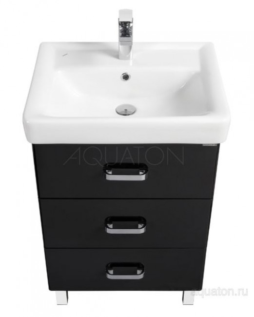 Тумба под раковину Акватон Америна 60 М 1A168901AM950 черная