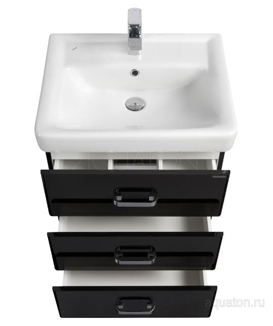 Тумба под раковину Акватон Америна 60 М 1A168901AM950 черная