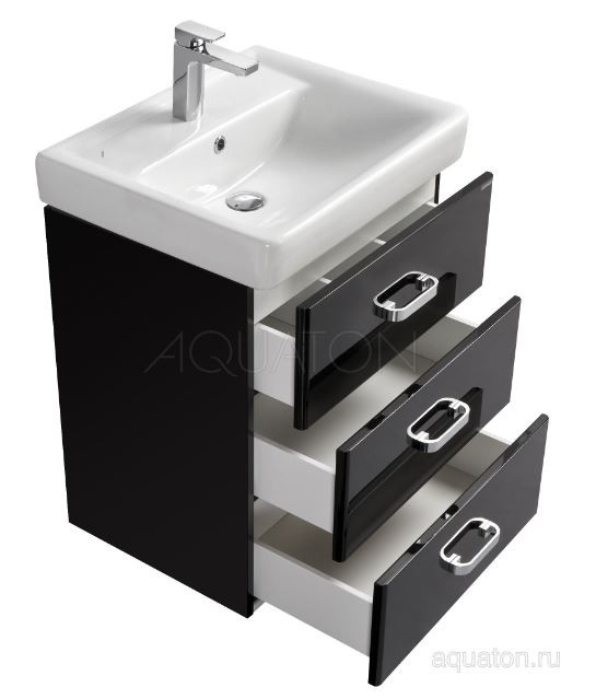 Тумба под раковину Акватон Америна 60 М 1A168901AM950 черная