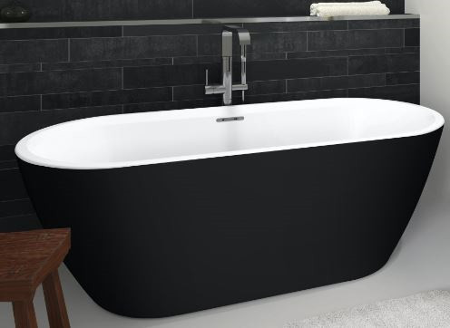 Ванна акриловая Riho Inspire Velvet 160*75 B091001220 черно-белая