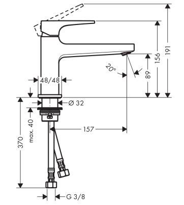Смеситель Hansgrohe Metropol 32502000 для раковины
