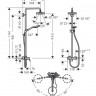 Душевая система Hansgrohe Croma Select S Showerpipe 180 2jet 27255400 хром/белый