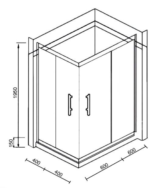 Душевой уголок Parly ZQ121B-R 120*80 правый