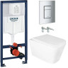 Комплект инсталляции Grohe с унитазом Mona безободковый микролифт