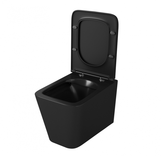 Унитаз подвесной OWL Vatter Ruta-H Matt Black OWLT190404 безободковый с микролифтом