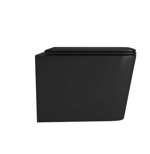 Унитаз подвесной OWL Vatter Ruta-H Matt Black OWLT190404 безободковый с микролифтом