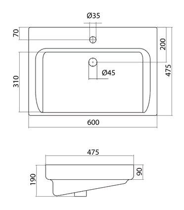 Раковина Santek Тигода 60 1WH302082