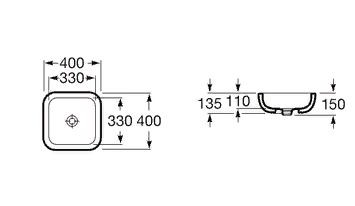 Раковина Roca Khroma 327654000