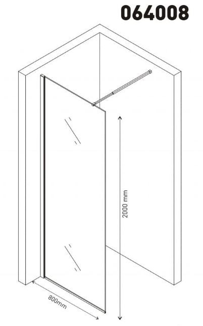 Душевая перегородка Berges Sky Black 800 064008