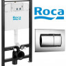 Система инсталляции Roca Active с клавишей смыва 62B хром глянец