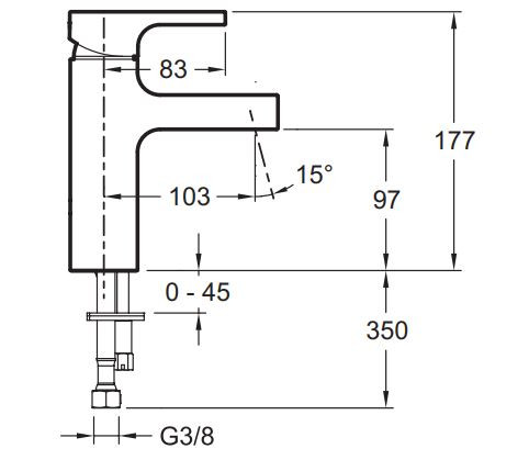 Смеситель Jacob Delafon Strayt E98339-CP для раковины