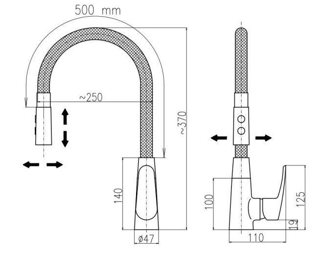 Смеситель Slezak RAV Amur AM719.5/12B для кухни хром/белый