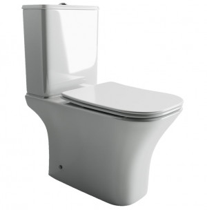 Унитаз напольный с бачком Ceramica Nova Alfa Rimless CN9002 безободковый с микролифтом