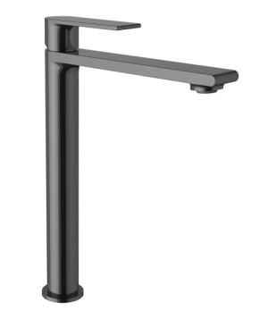 Смеситель Vincea Vogue VBF-1V2GM для раковины высокий вороненая сталь