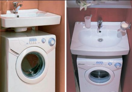 Раковина Santek Пилот 50 1.WH30.1.970 над стиральной машиной