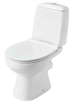 Унитаз-компакт Santek Цезарь 1WH302415 горизонтальный выпуск сиденье микролифт slim