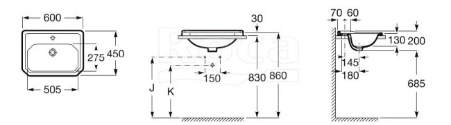 Раковина Roca Carmen 60 3270A5000