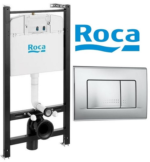 Система инсталляции Roca Active с клавишей смыва 32B хром глянец