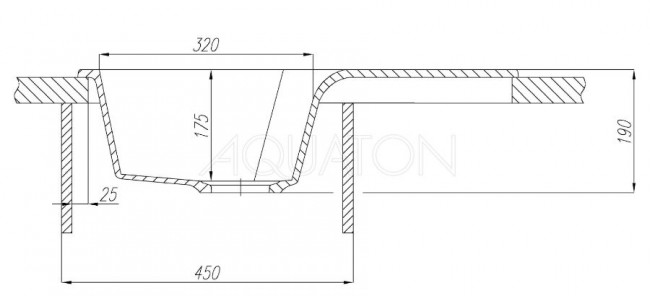 Мойка для кухни Акватон Монца 1A716032MC210 графит