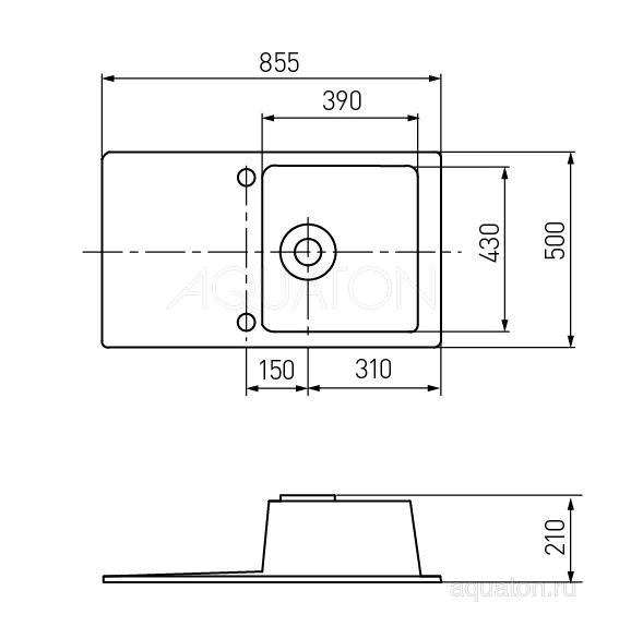 Мойка для кухни Акватон Верона 1A710032VR240 жемчуг