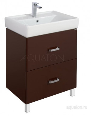 Тумба под раковину Акватон Америна 60 Н 1A169201AM430 темно-коричневая