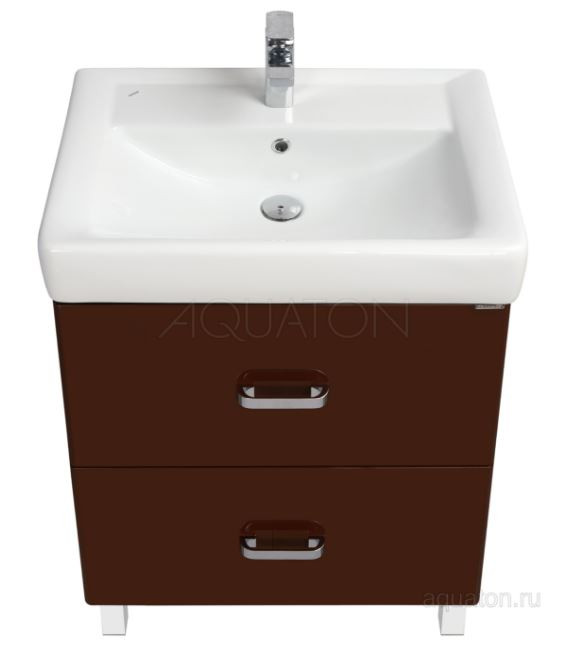 Тумба под раковину Акватон Америна 60 Н 1A169201AM430 темно-коричневая