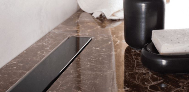 Душевой лоток Pestan Confluo Frameless Line 550 13701203 Black Glass