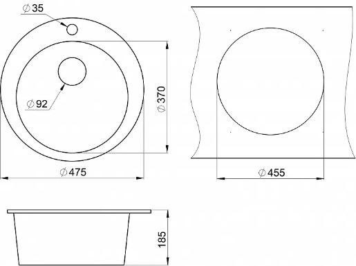 Мойка для кухни Granula 4801 графит