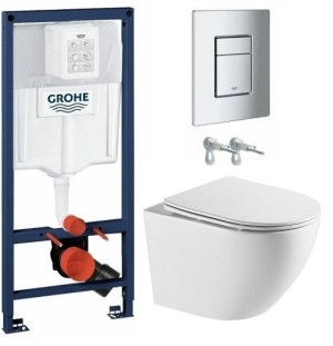 Комплект инсталляции Grohe с унитазом Grado Торнадо безободковый микролифт