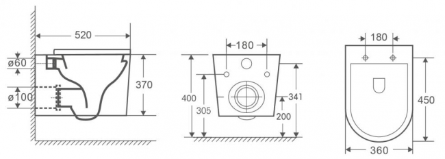 Унитаз подвесной OWL Curve Cirkel-H OWLT190802 безободковый с микролифтом