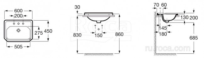 Раковина Roca Carmen 60 3270A5003