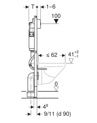 Система инсталляции для подвесного унитаза Geberit Duofix 458.135.21.1
