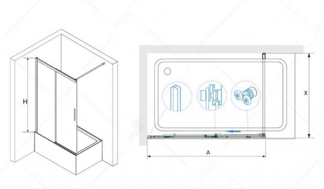 Шторка для ванны RGW SC-43 120 34114312-11 прозрачное