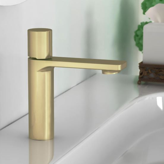 Смеситель Vincea Vogue VBF-4V3BG для раковины брашированное золото