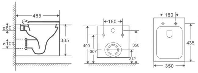 Унитаз подвесной OWL Cube Ruta-H OWLT190803 безободковый с микролифтом