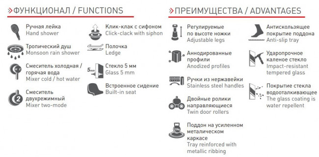 Душевая кабина Timo Standart T-1100 P 100*100