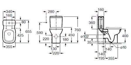 Бачок для унитаза Roca Debba 34199100Y