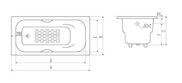 Ванна чугунная Goldman Donni 140*75