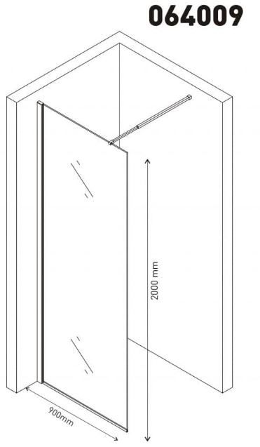 Душевая перегородка Berges Sky Black 900 064009