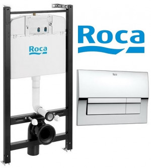 Система инсталляции Roca Active с клавишей смыва B01 хром глянец Система инсталляции Roca Active с клавишей смыва B01 хром глянец