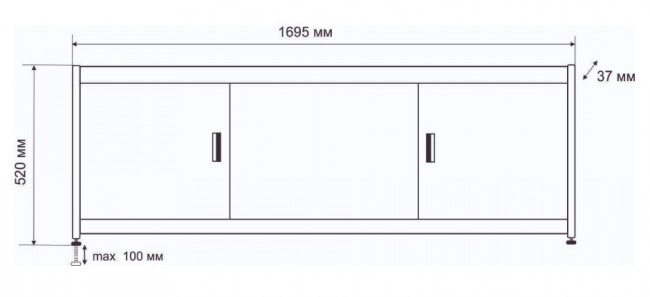 Экран под ванну Emmy Монро 170