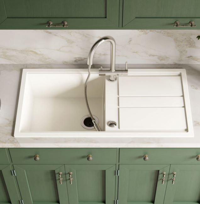 Смеситель Omoikiri Akita-S-BN 4994302 для кухни с подключением к фильтру нержавеющая сталь