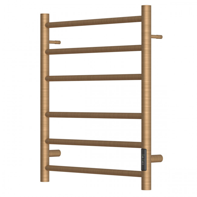 Полотенцесушитель электрический Point Аврора PN10856BR П6 500*600 диммер справа бронза