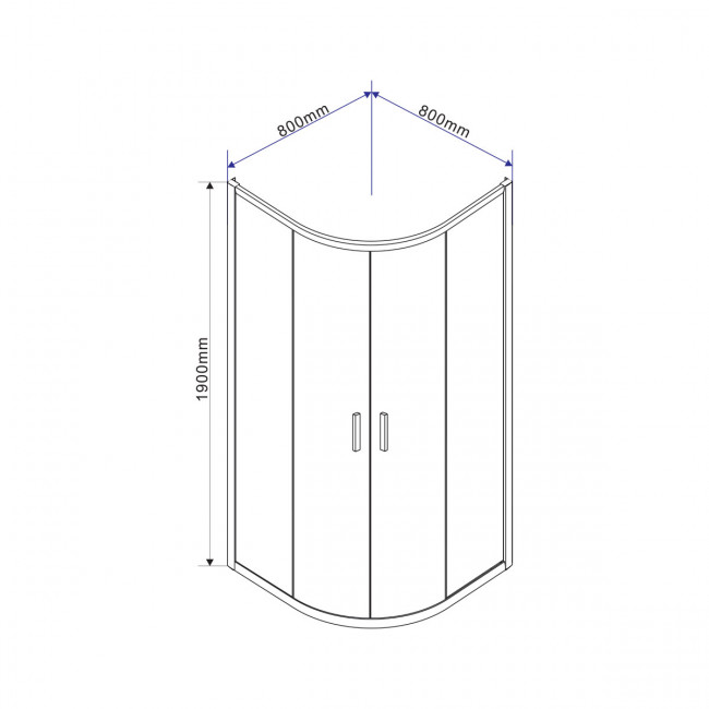 Душевой уголок Vincea Garda 80*80 VSQ-1G800CL прозрачное