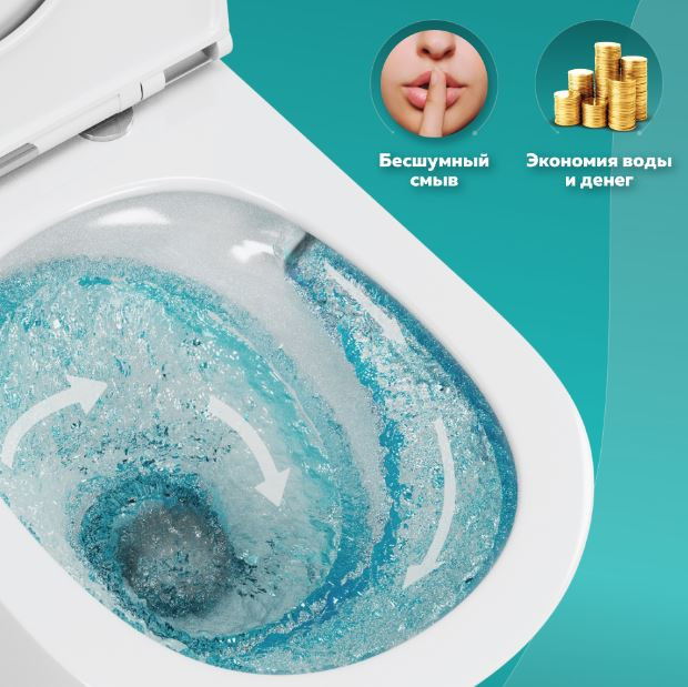 Унитаз подвесной OWL Eld Ruta-H TOWLT190601 безободковый система смыва Торнадо с микролифтом