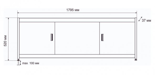 Экран под ванну Emmy Монро 180