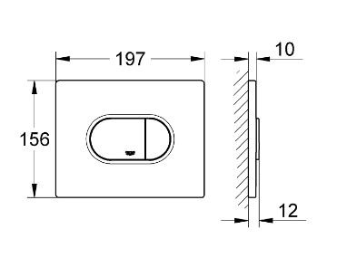 Клавиша смыва Grohe Arena Cosmopolitan 38858000