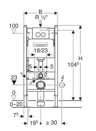 Система инсталляции для подвесного унитаза Geberit Duofix 458.124.21.1