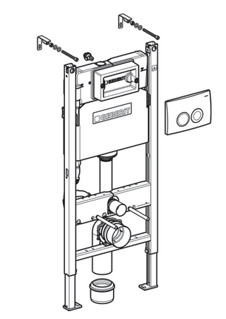 Система инсталляции для подвесного унитаза Geberit Duofix 458.124.21.1