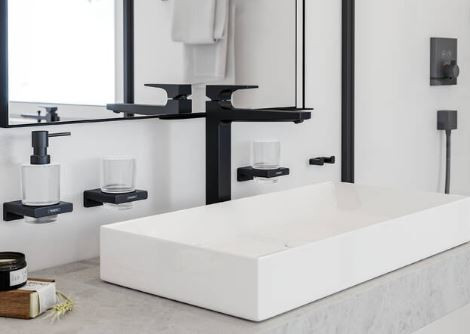 Смеситель Hansgrohe Metropol 32512670 для раковины черный матовый